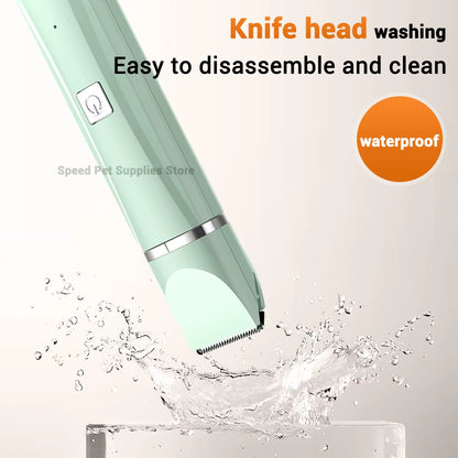 4-In-1 Pet Grooming and Care Set 4Different Blades Pet Hair Shaver Low Noise Pet Clippers Rechargeable Cordless Safe Dog Trimmer