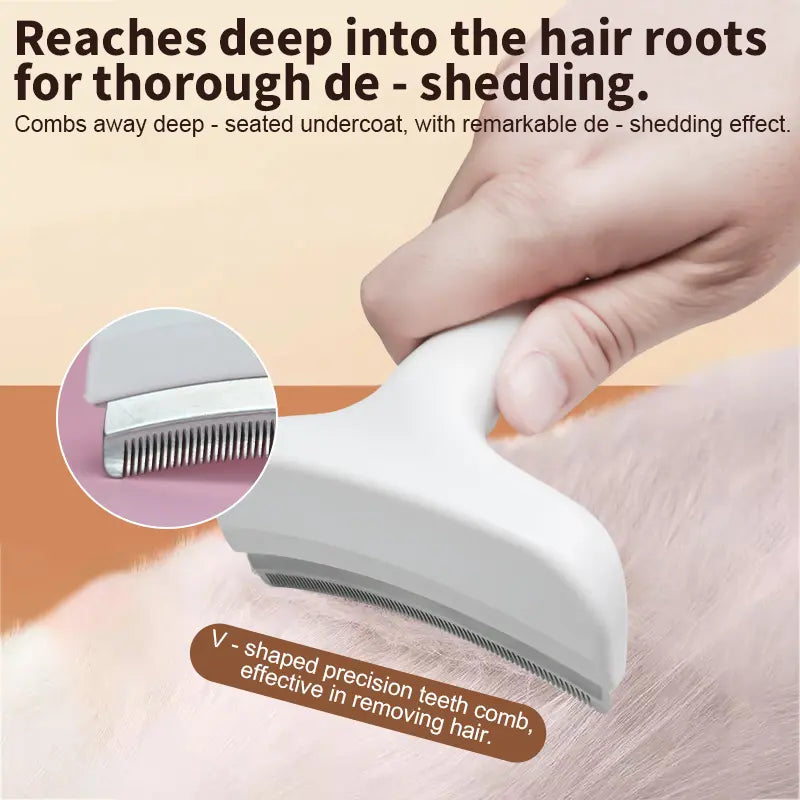 Smartwell Professional Pet Deshedding Tool Gentle Undercoat Rake for Dogs Cats Reduces Shedding Fast Dematting Comb Long Hair Pet Fur Removal Cat Grooming Tool