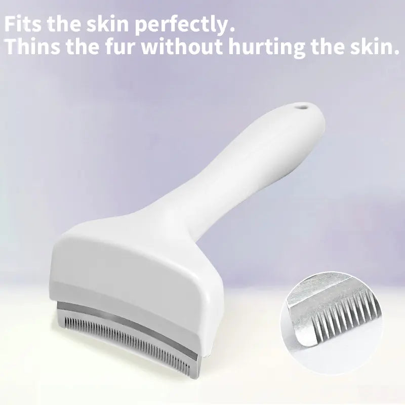 Smartwell Professional Pet Deshedding Tool Gentle Undercoat Rake for Dogs Cats Reduces Shedding Fast Dematting Comb Long Hair Pet Fur Removal Cat Grooming Tool