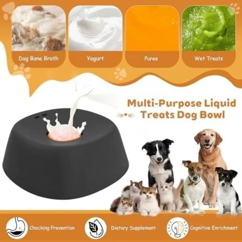 Anti-Choking Slow Feeder Dog Bowl Non-Slip 3/4 Cup - Lick Toy for Liquid Treats Bone Broth Yogurt