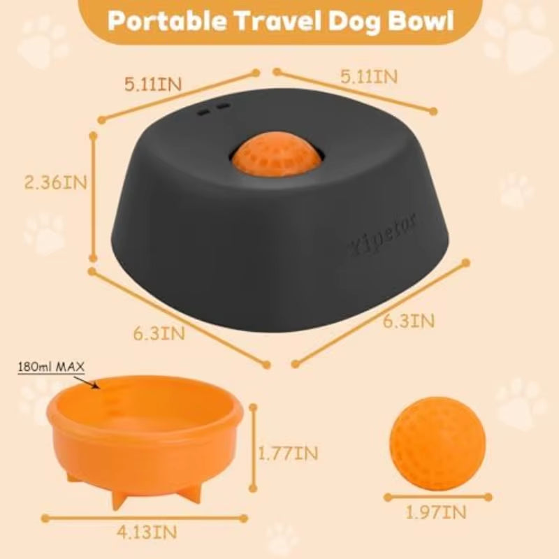 Anti-Choking Slow Feeder Dog Bowl Non-Slip 3/4 Cup - Lick Toy for Liquid Treats Bone Broth Yogurt