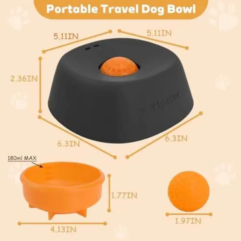 Anti-Choking Slow Feeder Dog Bowl Non-Slip 3/4 Cup - Lick Toy for Liquid Treats Bone Broth Yogurt