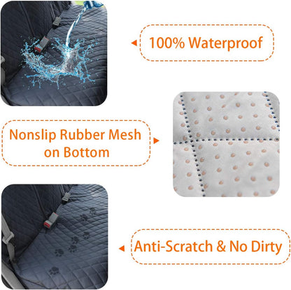 Honest Dog Car Seat Covers, Dog Seat Cover with Side Flap for Cars, Trucks, and Suv'S - Waterproof & Nonslip Pet Seat Cover for Backseat - cloverhollow